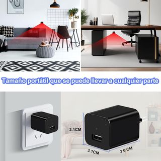 Mini Cámara Espía Cargador USB