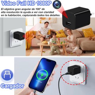 Mini Cámara Espía Cargador USB