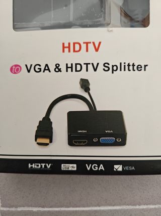 Adaptador HDTV a VGA y HDTV
