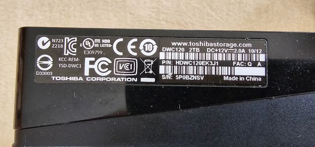 Disco Duro Externo Toshiba Negro 2TB