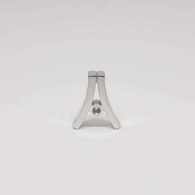 Colgante Oro Blanco Triángulo Brillante