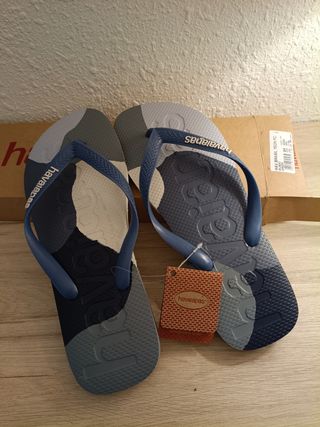 Havaianas Chanclas Azul y Gris