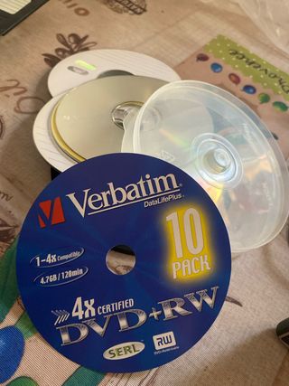 Verbatim DVD+RW 10 Pack 4x Certified
Diez unidades