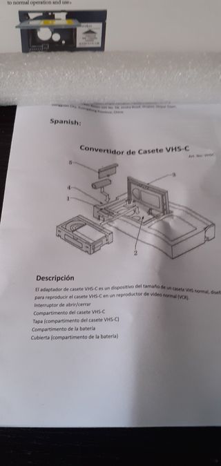 Adaptador VHS-C a VHS