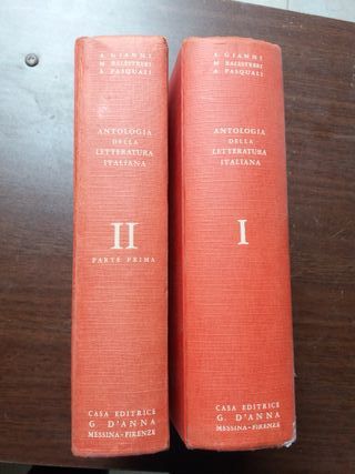antologia della letteratura italiana vol I/II €2