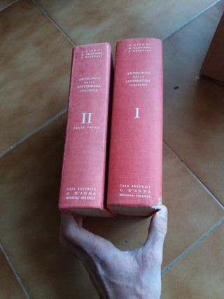 antologia della letteratura italiana vol I/II €1,5
