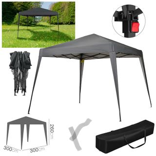 Gazebo da giardino 3x3m grigio