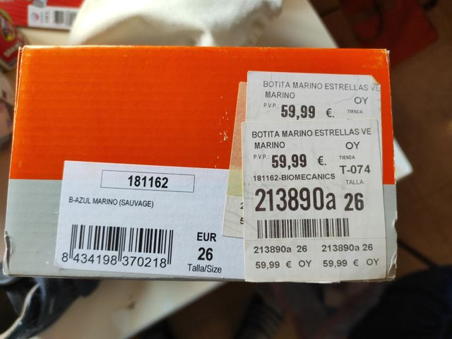 Zapato infantil Biomecanics Marino Estrellas