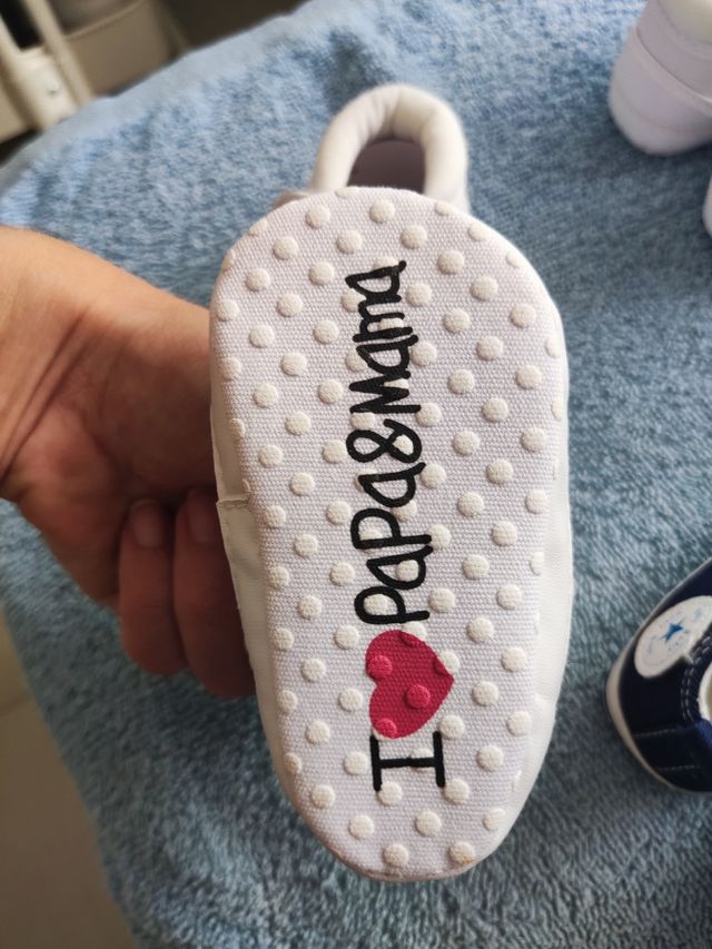 4 pares Zapatos suaves para bebé, talla 11