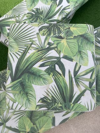 Cojines Exterior Estampado Hojas Verdes