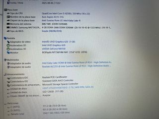 Acer i5 GeForce FullHD Portátil