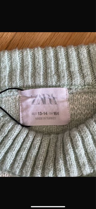 Sudadera Zara Menta y Turquesa
