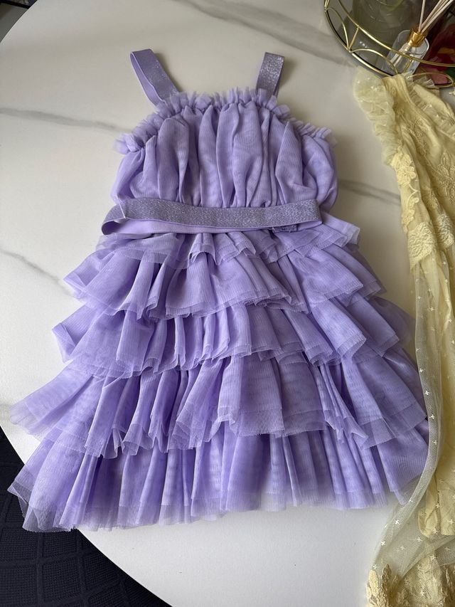 Vestitino bambina viola tulle