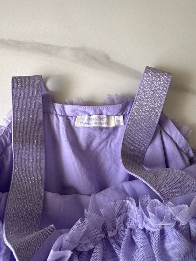 Vestitino bambina viola tulle