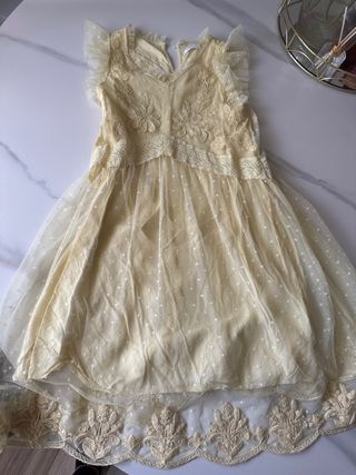 Vestito bambina 7/8 anni pizzo e tulle