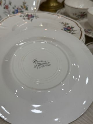 Juego de vajilla Longchamp Chantilly Francia