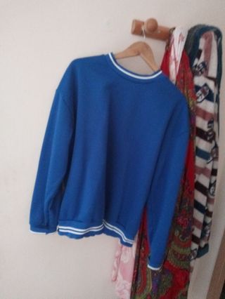 Jersey tipo chándal azul