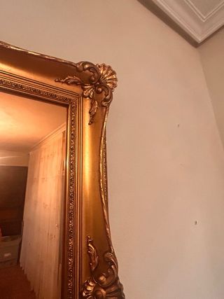 Espejo Grande Dorado Vintage