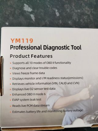 OBD II / EOBD+ CAN Diagnosis Coche Batería