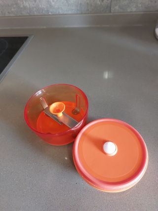 Mini Cortador de Legumes  Manual Tupperware Laranj