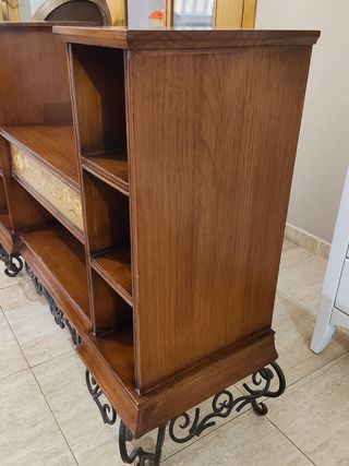 Mueble recibidor madera y metal