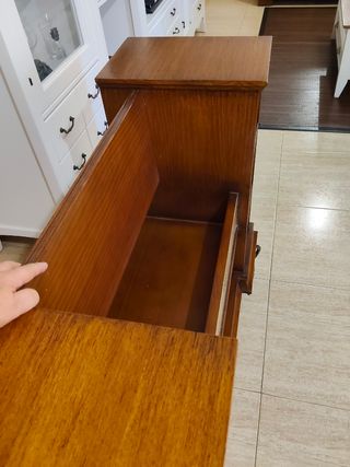 Mueble recibidor madera y metal