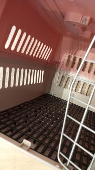 Caixa transporte animais rosa