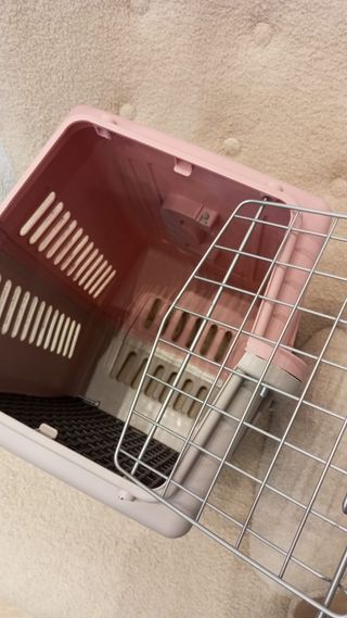 Caixa transporte animais rosa
