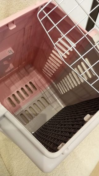 Caixa transporte animais rosa