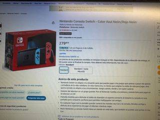 Nintendo Switch Roja y Azul