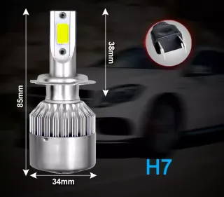 Kit 2 Lampade LED Auto Moto C6 H7 6000K