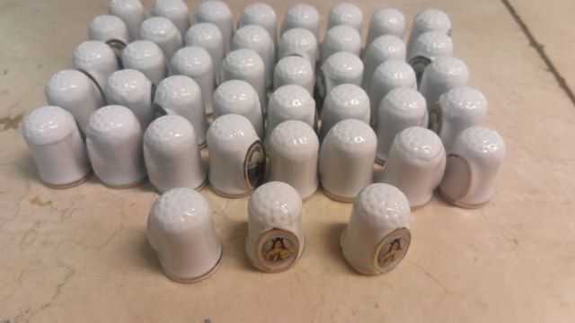 Lote dedales porcelana Santa Teresa de Ávila