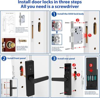 Splenssy Cerradura  puerta inteligente de huella