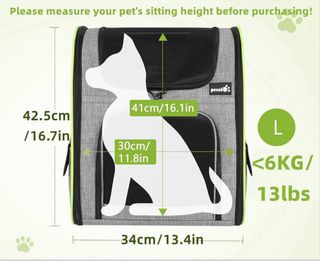 Mochila para Gato Pecute Gris