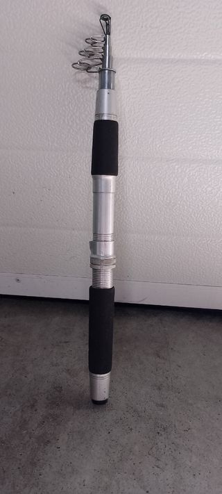 Caña de pesca aluminio plegable 38cm