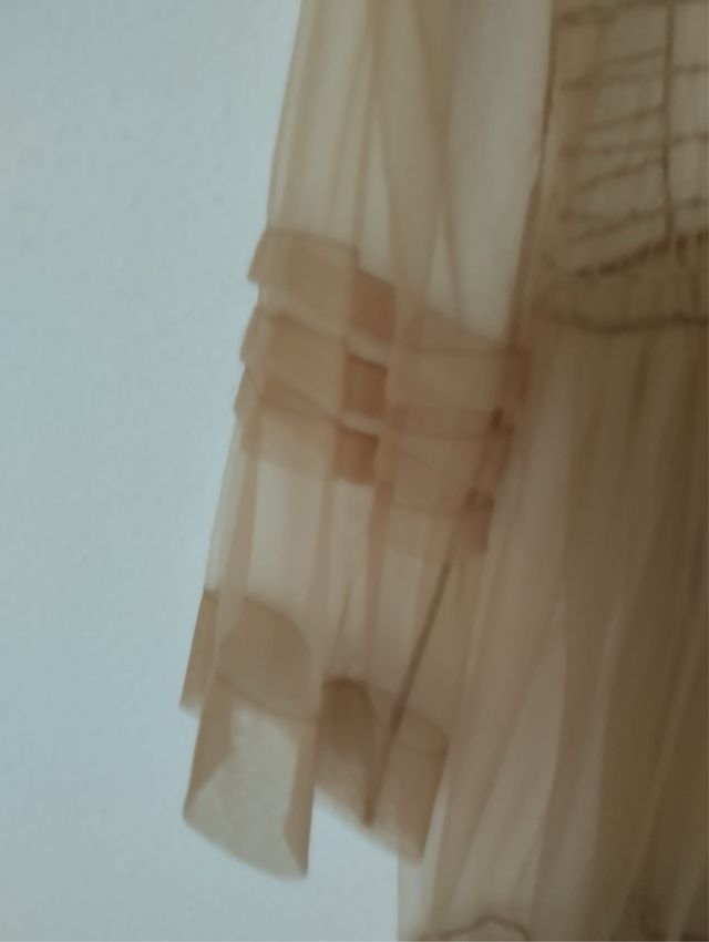 Vestido de tul Esthé beige