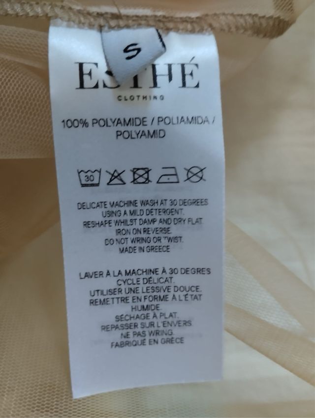 Vestido de tul Esthé beige