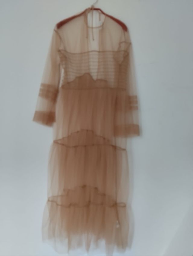 Vestido de tul Esthé beige