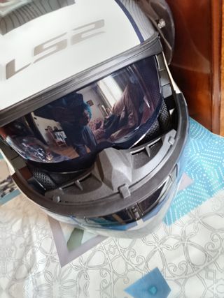 Casco de moto LS2 blanco talla M