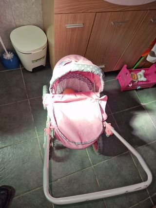 Carrito de bebé y cuna para niñas