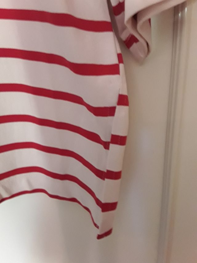 2 Camisetas Zara Rayas Marinero Azul y Rojo Talla