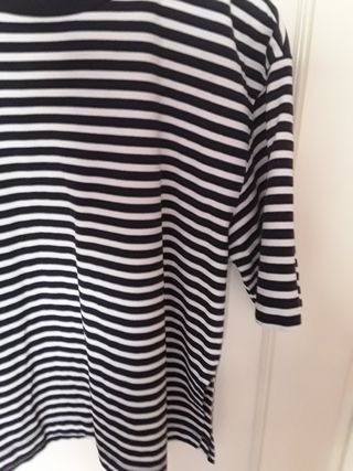 2 Camisetas Zara Rayas Marinero Azul y Rojo Talla 