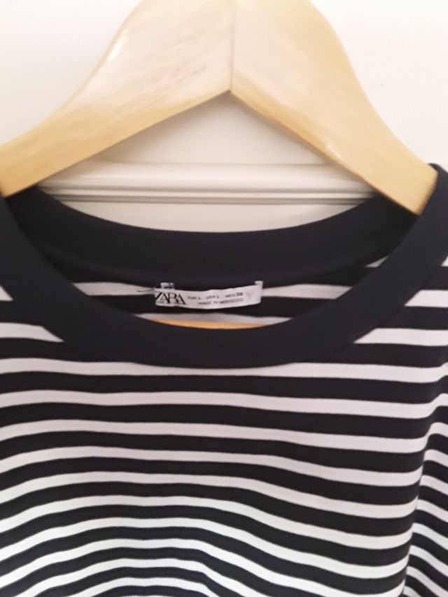 2 Camisetas Zara Rayas Marinero Azul y Rojo Talla