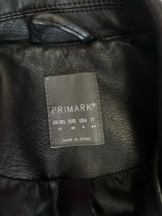 Chaqueta cuero Negra Primark