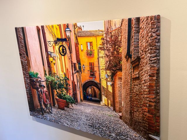 Cuadro de tela con paisaje urbano