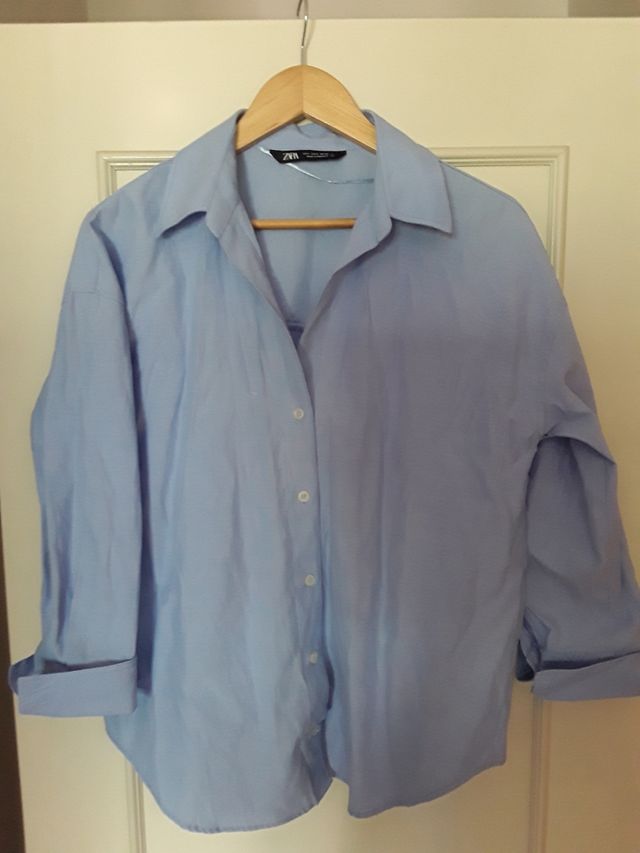Blusa Azul Zara Mujer