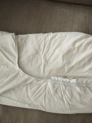 Sábana bajera cuna blanca
