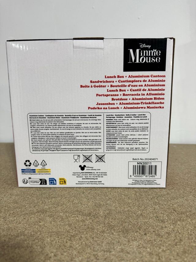 Conjunto de Lancheira e Garrafa de Água Minnie Mouse