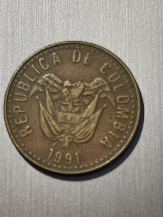Moneda 20 Pesos Colombia 1991