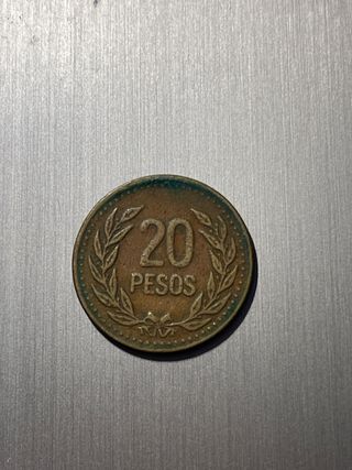 Moneda 20 Pesos Colombia 1991